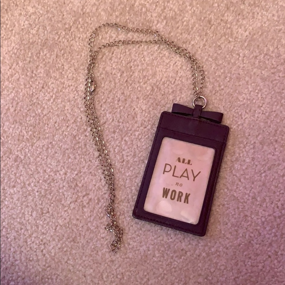 Kate Spade leather lanyard